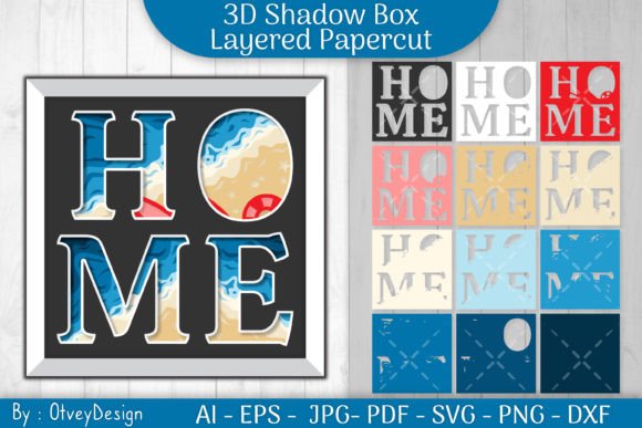 3D SVG Beach Shadow Boxes Review