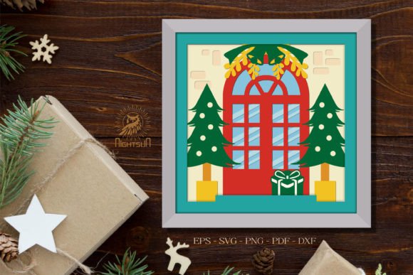 3D SVG Door Art for Shadow Boxes