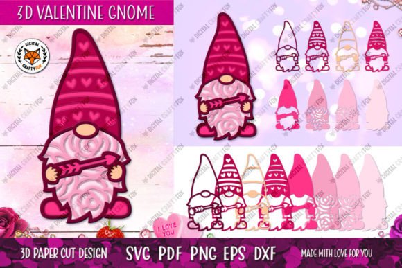 3D SVG Shapes: Valentine Gnome Review