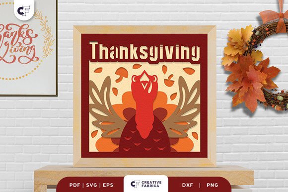 3D SVG Turkey for Thanksgiving Branding