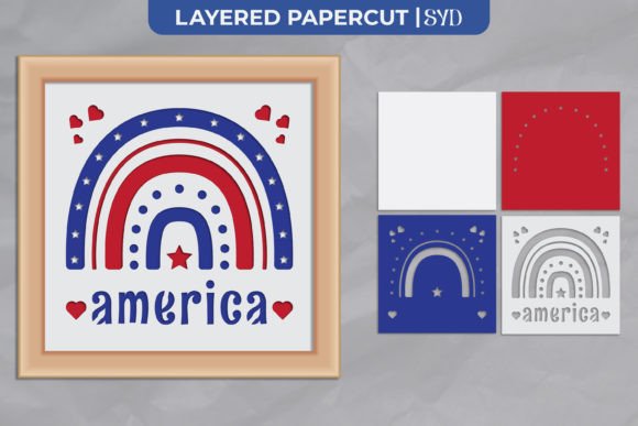 America Rainbow 3D Shadow Box SVG Review