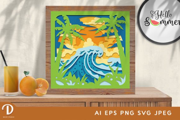 Beach Waves 3D SVG Shadow Boxes Review