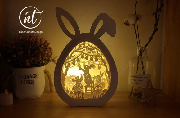 Bunny Easter 3D SVG for Shadow Boxes