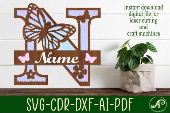 Butterfly Capital N: A 3D SVG for Shapes