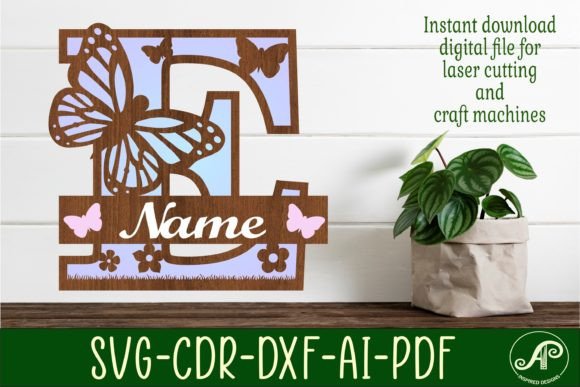 Butterfly Monogram E: 3D SVG Shapes Review