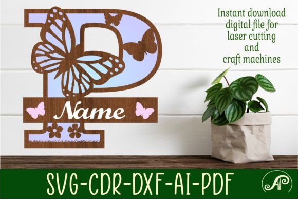 Butterfly Monogram Letter P: 3D SVG Shapes Review