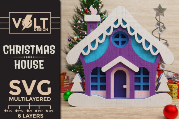 Cute Christmas House 3D SVG Shapes Review