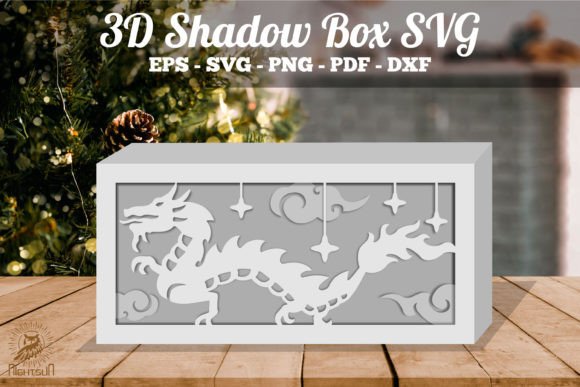Dragon in the Sky 3D SVG Shadow Boxes Review