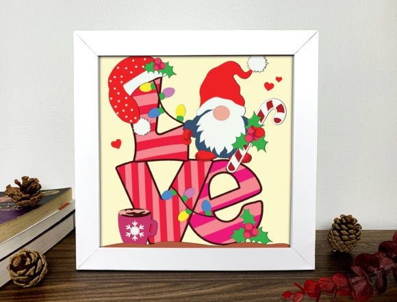 Gnome Valentine 3D SVG for Shadow Boxes