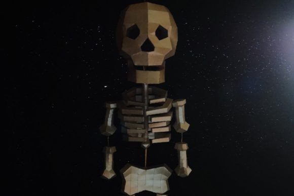 Halloween Skeleton 3D SVG for Spooky Branding