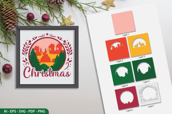 Reviewing Christmas 3D SVG Shadow Boxes