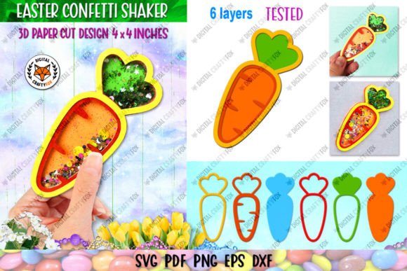 Reviewing the Bunny Carrot Confetti Shaker for Easter Embroidery