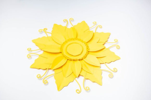 Sunflower 3d Flower Mandala: 3D SVG Paper Flowers