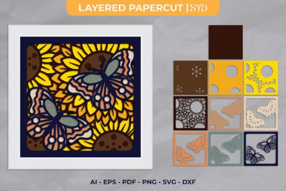 Sunflower 3D SVG Shadow Box Review
